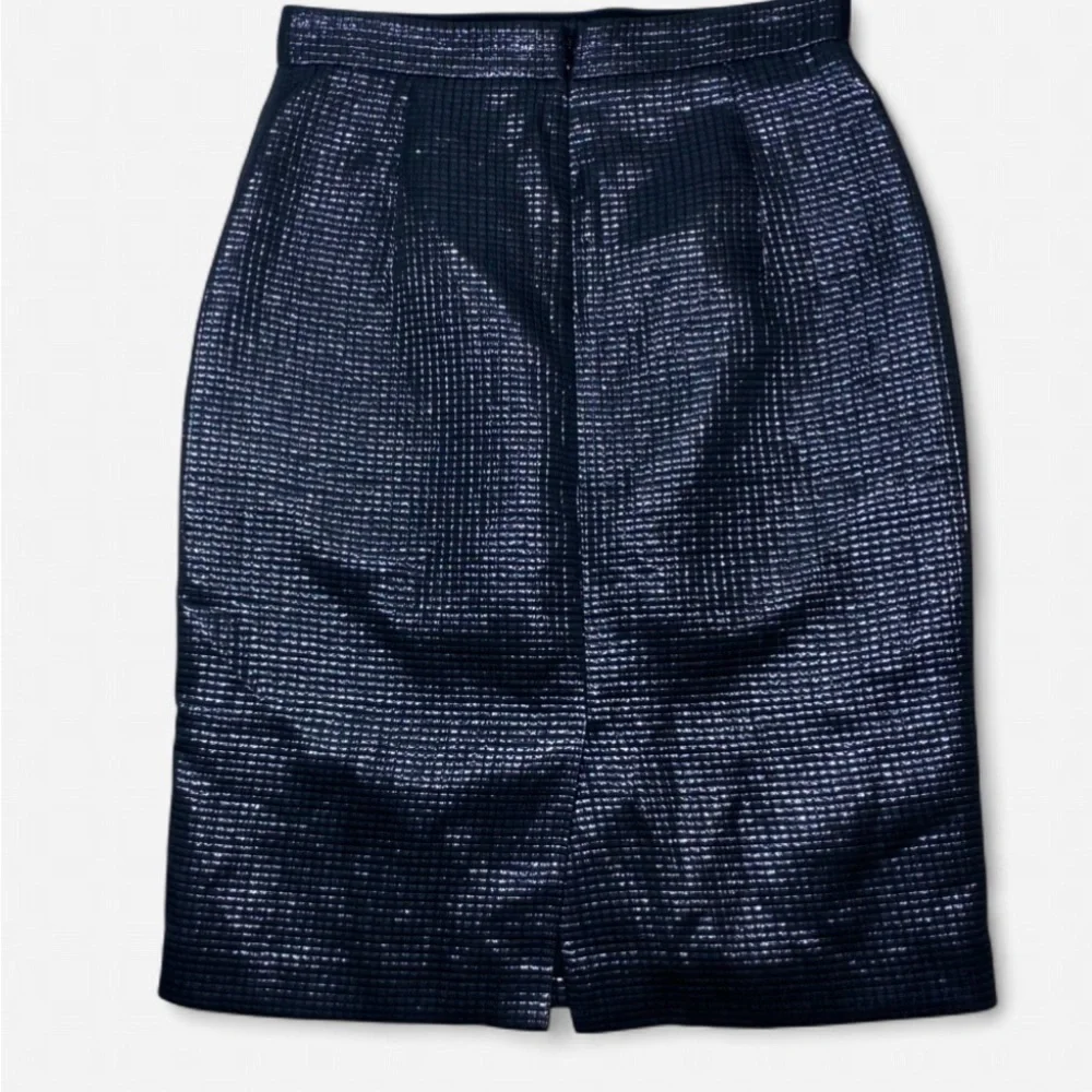 Banana Republic Monogram Metallic Textured Skirt Size 10 Luxe Cocktail
